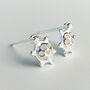 Sterling Silver Tiny Turtle Stud Earrings, thumbnail 2 of 6