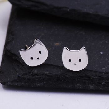 Cute Kitty Cat Stud Earrings, 2 of 11
