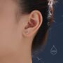 Mismatched Moon And Star Cz Stud Earrings, thumbnail 6 of 11