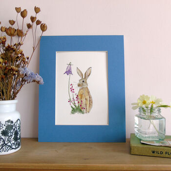 Hare And Bell Heather A5 Giclee Fine Art Print, 3 of 11