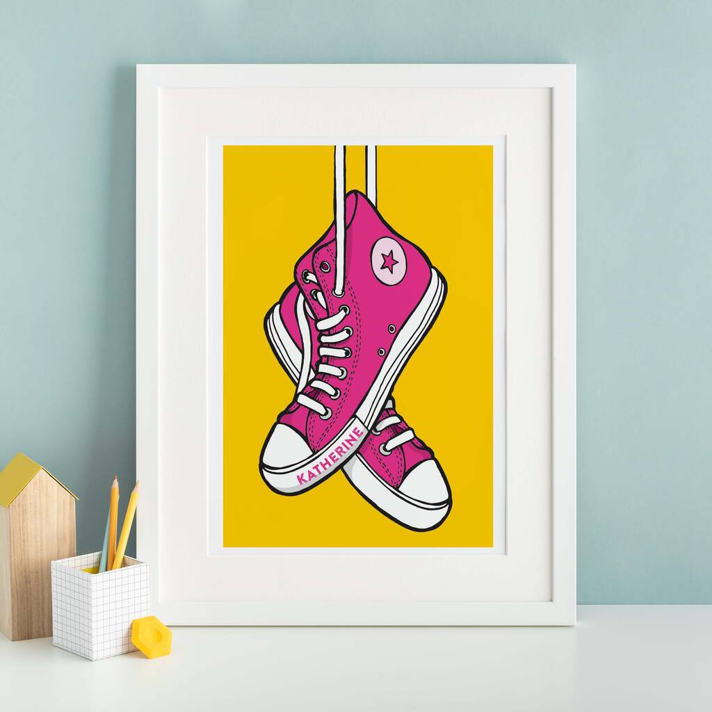 Personalised Baseball Boot Print By A is for Alphabet