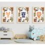 Set Of Three Nursery Child Prints Wall Art, thumbnail 1 of 6