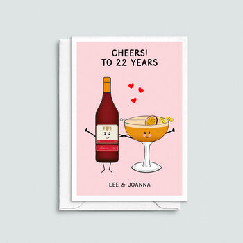 Favourite Drinks Personalised Anniversary Card, 3 of 11