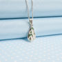 Hand Painted Snowdrop Pendant Necklace, thumbnail 5 of 7