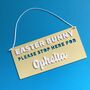 Easter Bunny Please Stop Here Personalised Sign, thumbnail 3 of 5
