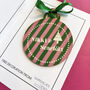 Personalised Pink And Green Bauble, thumbnail 5 of 5