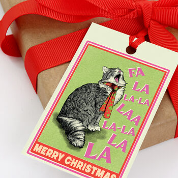 Feline Festive Gift Tag Pack Of Eight, 3 of 3
