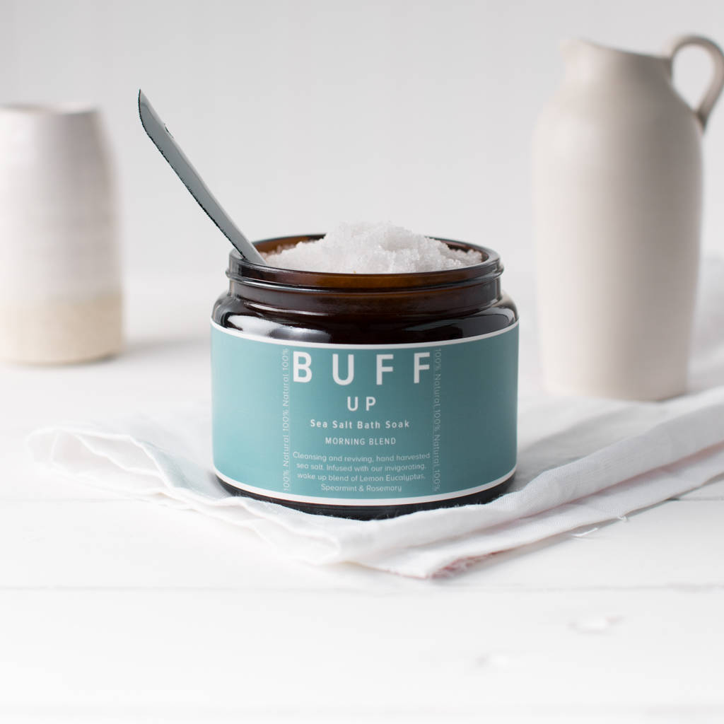 Energising And Uplifting Sea Salt Bath Soak 550g By Buff Natural Body
