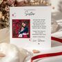 Sister Red Photo Poem Christmas Card, thumbnail 2 of 6