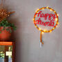 Happy Diwali Recycled Sari Silk Light Hoop, thumbnail 1 of 6