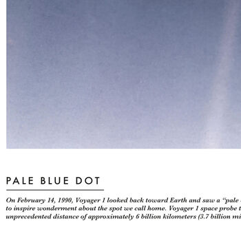 Pale Blue Dot Earth From Space Print, 3 of 9