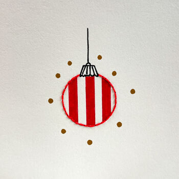 Pack Of Three 'Christmas' Hand Embroidered Cards, 8 of 9