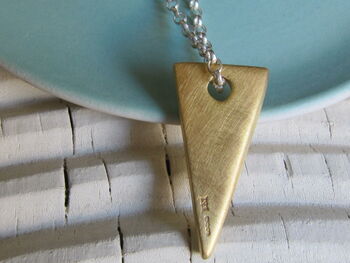 Infinity Slice 22ct Gold Vermeil Triangle Pendant, 2 of 2