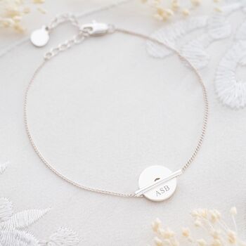 Personalised Martha Disc And Bar Bracelet, 7 of 12