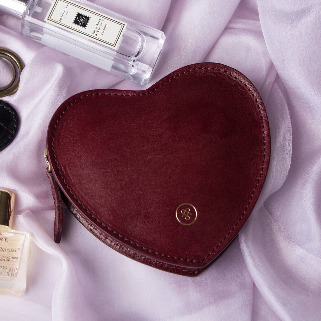 Leather Heart Travel Case 'Mirabella Large', 1 of 12