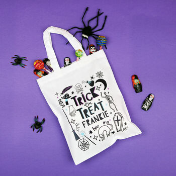 Personalised Halloween Trick Or Treat Bag, 2 of 2
