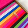 Personalised Custom Name Rainbow Stripe A5 Notebook, thumbnail 6 of 6