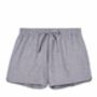 Women's Pyjama Shorts In Ash Grey Herringbone Flannel, thumbnail 3 of 3