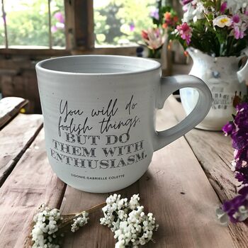 Empowering Book Lover's Stoneware Mug, 3 of 3