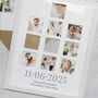 Personalised Special Date White Multi Photo Frame Wedding Gift, thumbnail 4 of 5