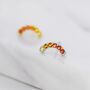Ombre Red Cz Arch Rainbow Stud Earrings, thumbnail 6 of 11