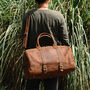 Genuine Leather Holdall With Straps Detail, thumbnail 12 of 12