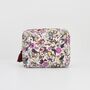 Floral Engravings Large Velvet Cosmetic Bag, thumbnail 3 of 6