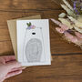 Illustrated Bear Floral Crown Greeting Card, thumbnail 2 of 4