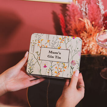 Personalised Floral Mother's Day Gin Tin Gift For Her, 4 of 4