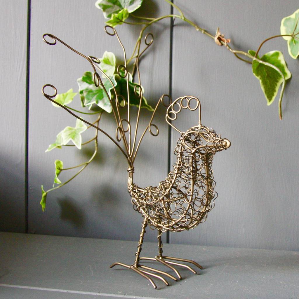 wire bird garden sculpture by london garden trading
