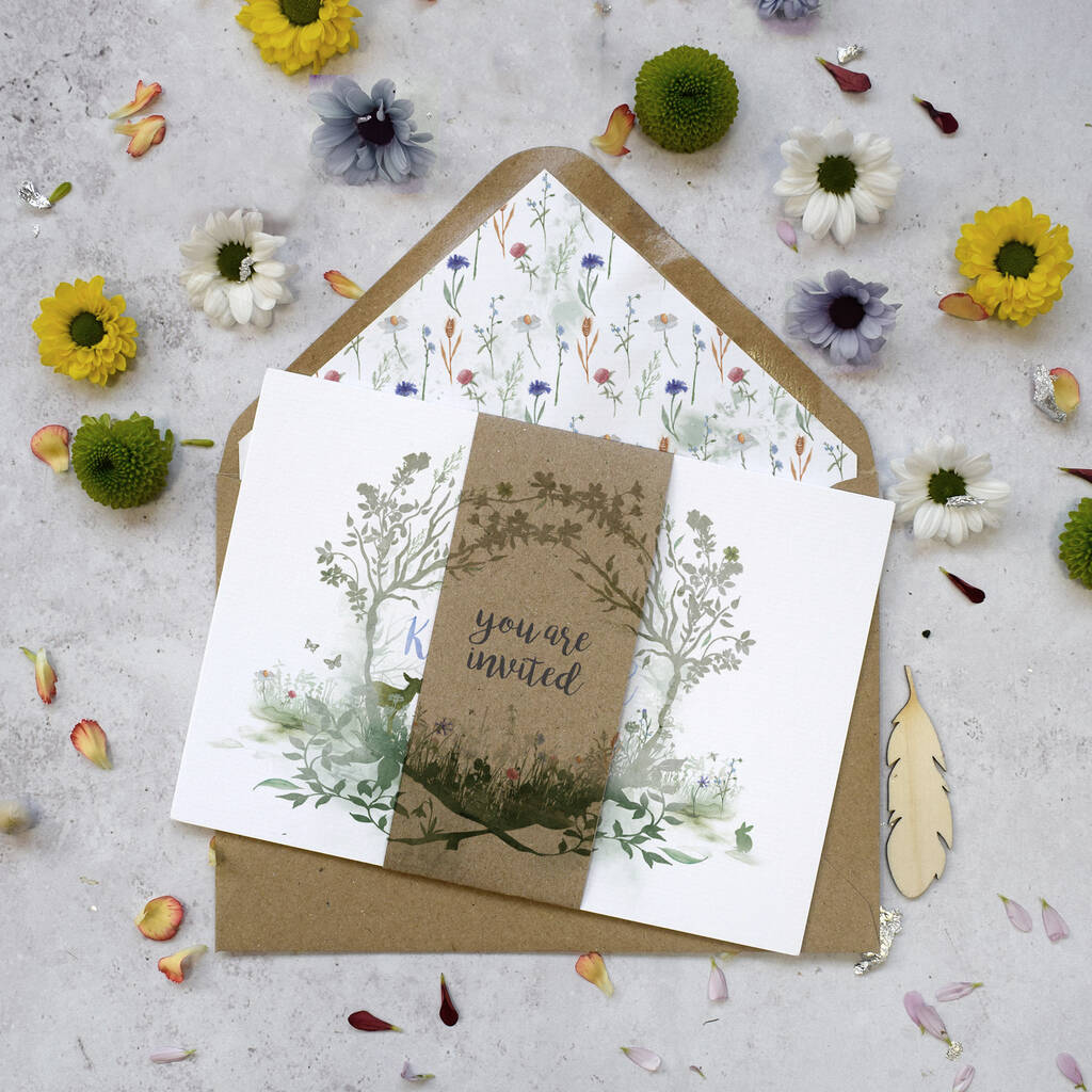 'Wildflower' Wedding Invitations By Julia Eastwood | notonthehighstreet.com