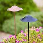 Recycled Metal Mushroom Garden Stake, thumbnail 1 of 12