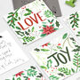 Pack Of Four Botanical Foliage Christmas Cards, thumbnail 7 of 9