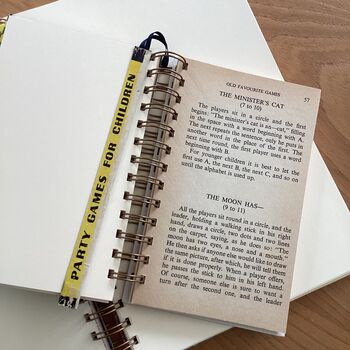 'Party Games For Children' Upcycled Notebook, 3 of 5