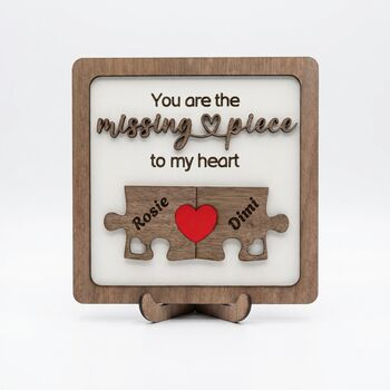 Personalised Puzzle Piece Love Valentines Gift, 2 of 2