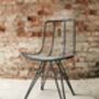 Six Steel Framed Chairs, thumbnail 2 of 2