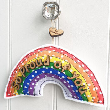 Personalised Handmade Hug Rainbow Token Gift, 2 of 4