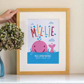 Personalised Childrens Whale Print, 2 of 5