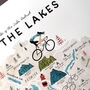 Cycle The Lakes Illustrated Map Checklist Print, thumbnail 3 of 8