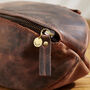 Personalised Leather Rugby Ball Washbag, thumbnail 2 of 2