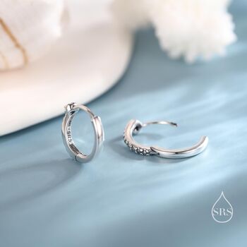 Sterling Silver Octopus Tentacles Hoop Earrings, 6 of 11