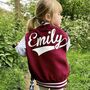 Custom Kids Varsity Jacket Personalised Sports Jacket, thumbnail 1 of 12