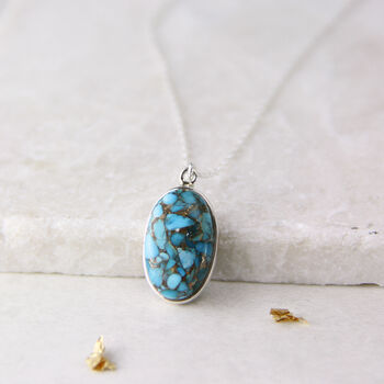 Sterling Silver Turquoise Necklace, 5 of 10