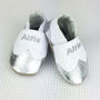 Personalised Metallic Christening Brogues Baby Shoes, thumbnail 3 of 8