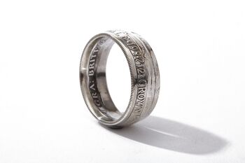 British Half Crown Sterling Silver Coin Ring, 2 of 12