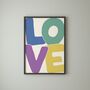 Love Print | Typography Wall Art, thumbnail 2 of 4