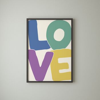 Love Print | Typography Wall Art, 2 of 4