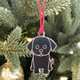 Labrador Puppy Christmas Tree Decoration, thumbnail 5 of 7