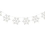 White Wooden Snowflake Christmas Bunting, thumbnail 2 of 2