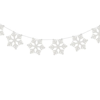 White Wooden Snowflake Christmas Bunting, 2 of 2